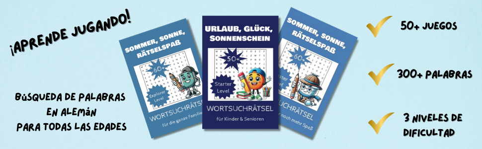 serie Aprende jugando de ConEvo LearnKits con rompecabezas por niveles como sopa de letras y ejercicios cognitivos